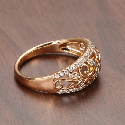 Crystal Floral Ring