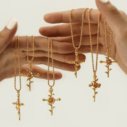 18k Birth Flower Necklace