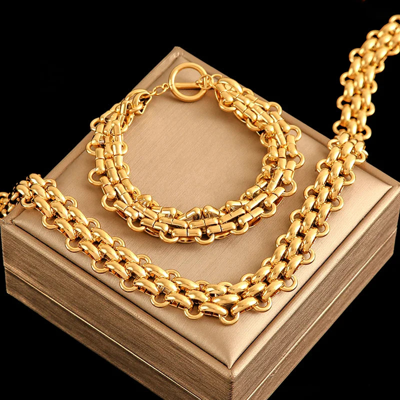 18k Chunky Jewelry Set